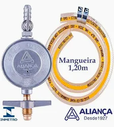 Regulador Gás com Mangueira 1,20m 1KG MD 504 Aliança