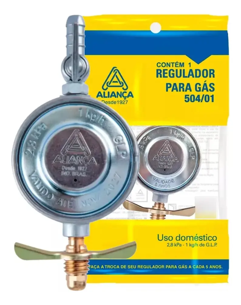 Regulador Gás sem Mangueira MD 504 Aliança
